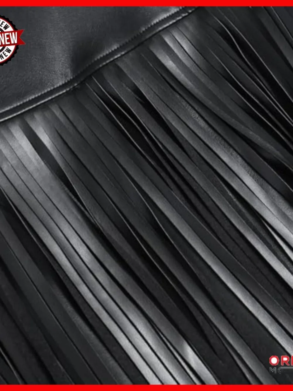 Faux Leather Fringe Jacket Crop Moto Top Western Cowgirl Concert Outfit - Picture 5 of 7